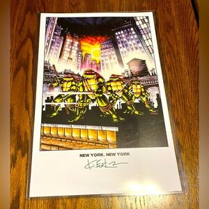 Teenage Mutant Ninja Turtles TMNT Kevin Eastman Signed 11x17 Litho 1 Of 5-NY, NY